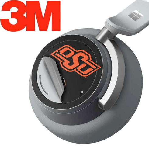 Oklahoma State University OSU on Black Surface Headphones Skin